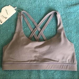 NWT Strapy Sport Bra, Gray